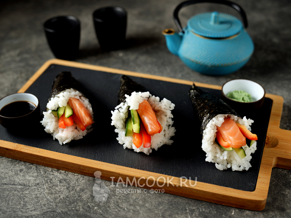 Темаки суши (суши-кулечки), рецепт с фото