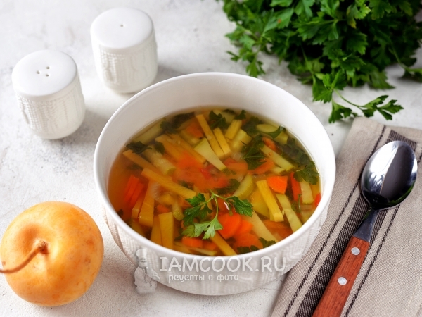 Суп с репой и кабачком, рецепт с фото