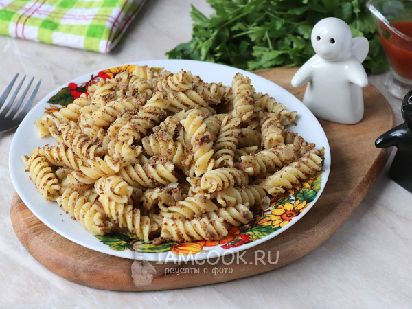 Макароны по-флотски с куриной печенью, рецепт с фото