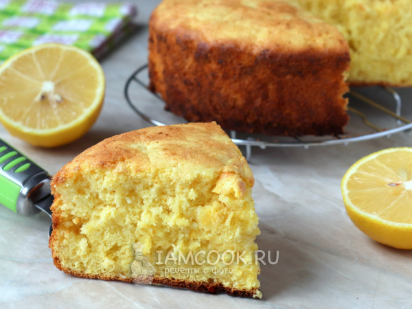Шарлотка с лимоном, рецепт с фото