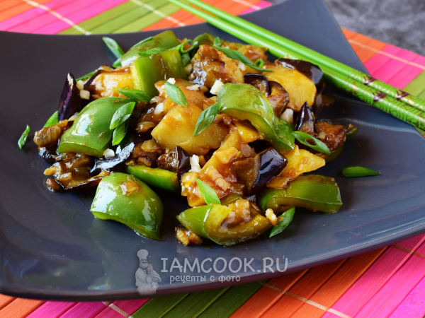 Баклажаны с картошкой по-китайски, рецепт с фото