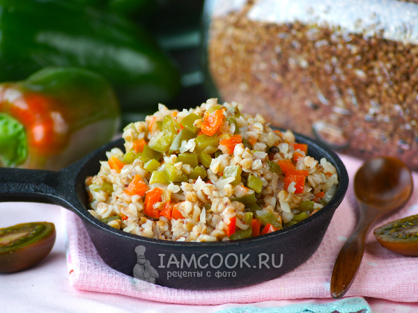 Гречка с перцем в мультиварке, рецепт с фото