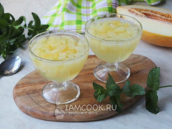 Желе из дыни (с желатином), рецепт с фото