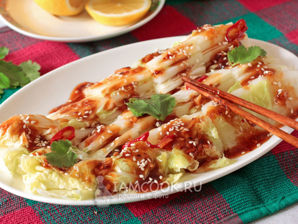 Закуска из пекинской капусты по-тайски, рецепт с фото