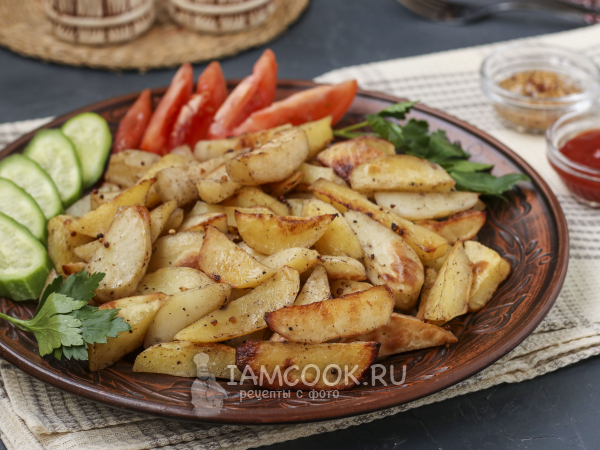 Картошка в медово-горчичном соусе в духовке, рецепт с фото