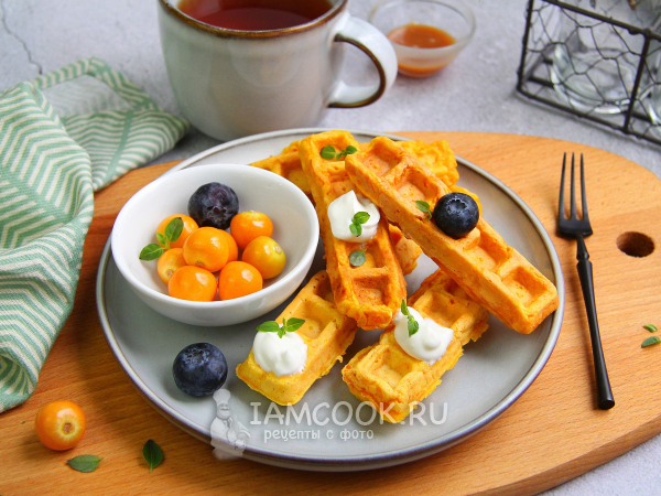 Вафли из батата, рецепт с фото