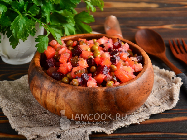 Винегрет из запеченных овощей, рецепт с фото