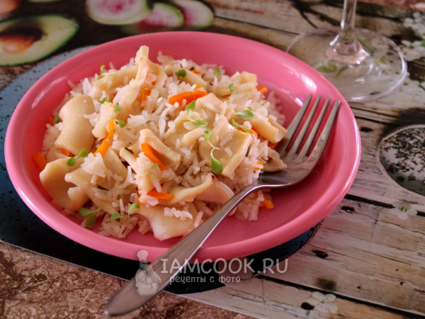 Плов с кальмарами в мультиварке, рецепт с фото