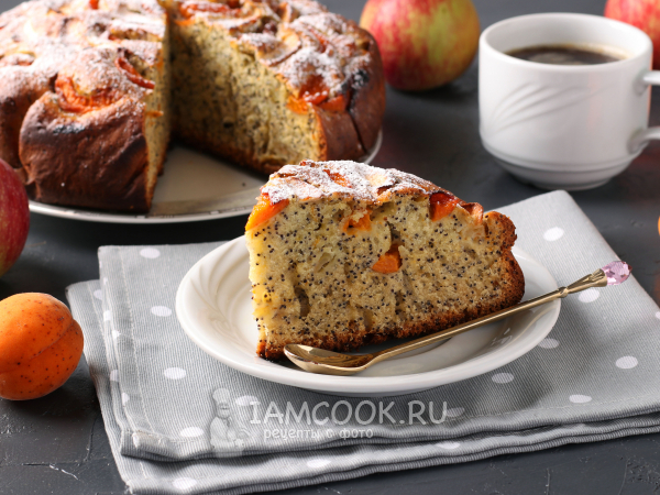 Пирог с яблоками и абрикосами, рецепт с фото