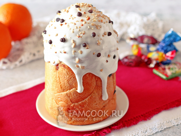 Глазурь для куличей без яиц (с лимоном), рецепт с фото