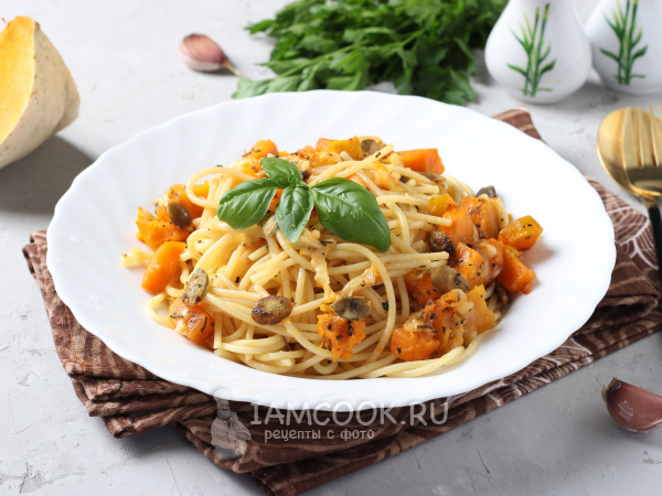 Макароны с тыквой, рецепт с фото