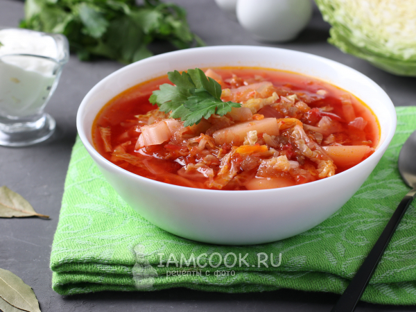 Борщ с савойской капустой, рецепт с фото