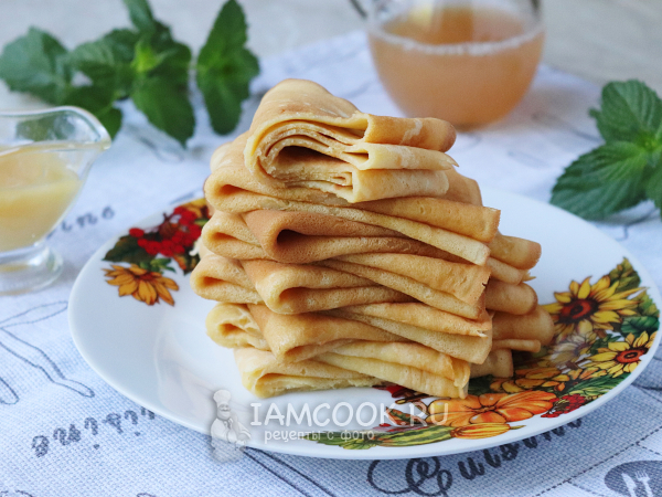 Блины на яблочном соке, рецепт с фото