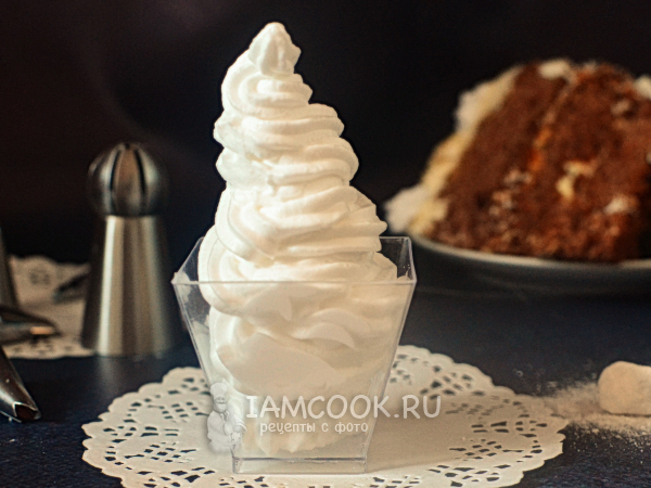 Крем из сливок и сахарной пудры (для тортов и пирожных), рецепт с фото