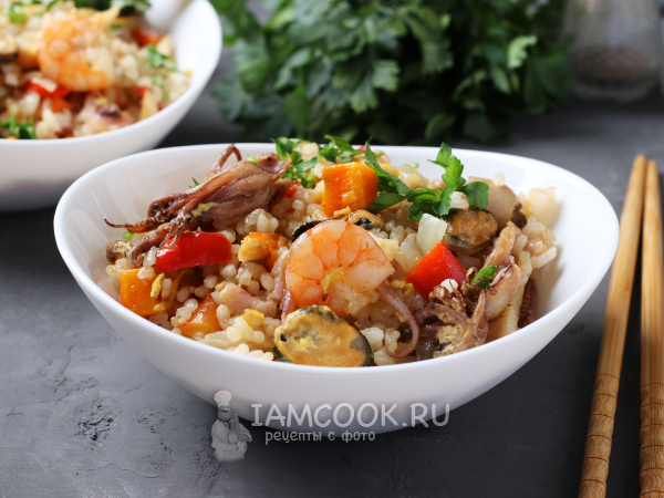 Сифудо тяхан с морепродуктами, рецепт с фото