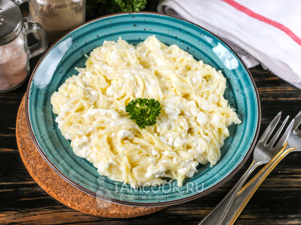 Вермишель с творогом, рецепт с фото