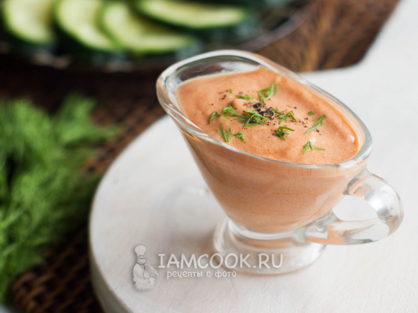 Соус из сметаны и томатной пасты, рецепт с фото