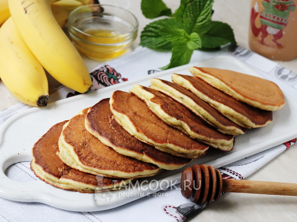 Панкейки на йогурте с бананом, рецепт с фото