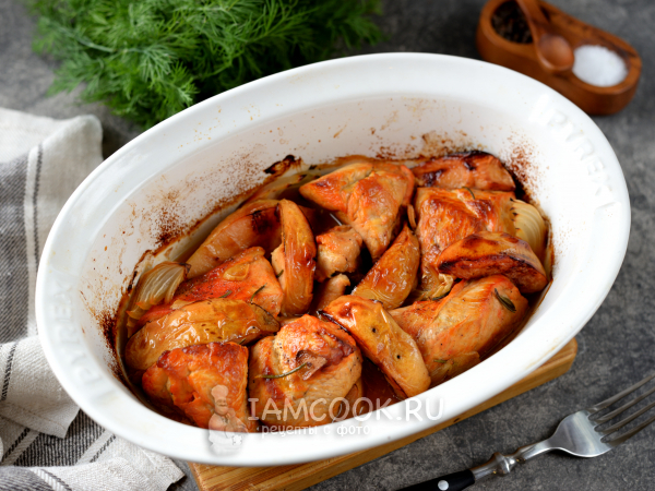 Индейка с айвой в духовке, рецепт с фото