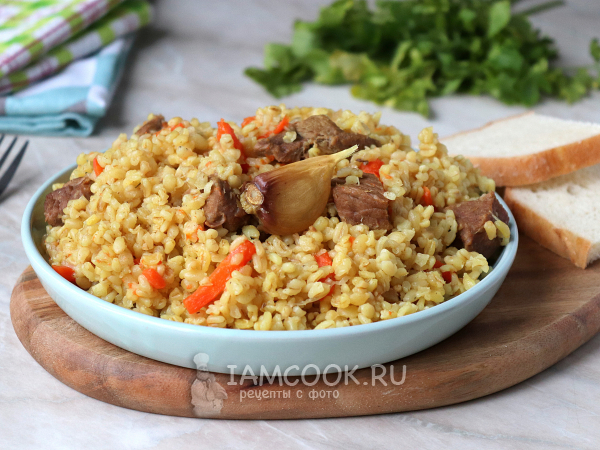 Булгур с говядиной в мультиварке, рецепт с фото