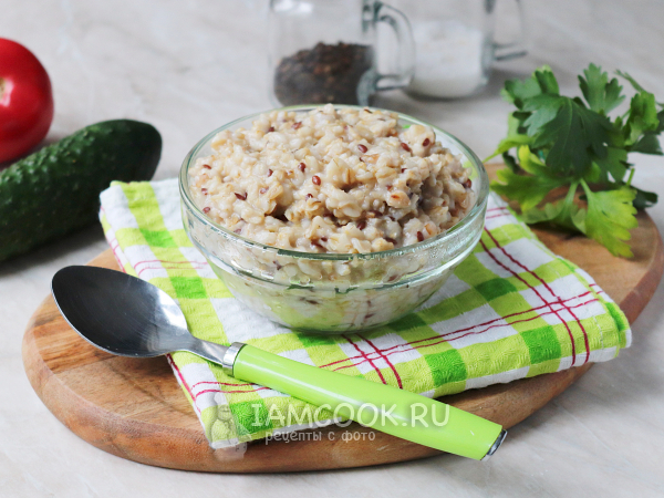 Овсяная каша с семенами льна, рецепт с фото