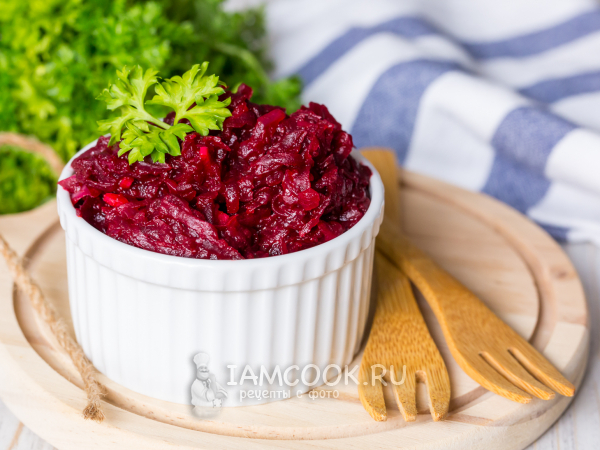 Свекольный маринад как в столовой (на сковороде), рецепт с фото