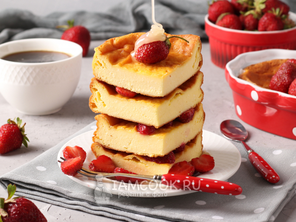 Творожная запеканка без муки и манки, рецепт с фото