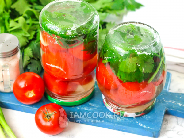 Помидоры в снегу на зиму, рецепт с фото