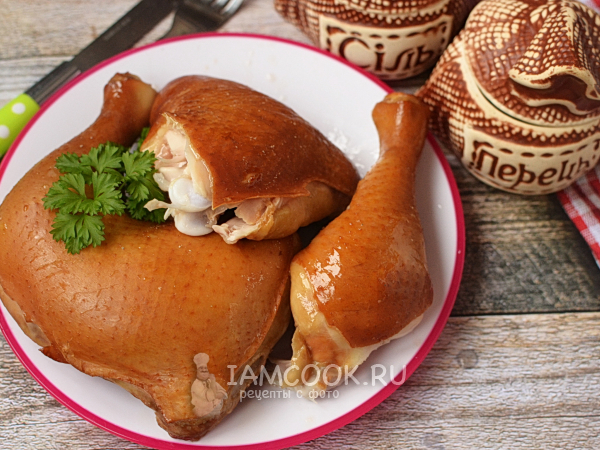 Копченые окорочка горячего копчения, рецепт с фото