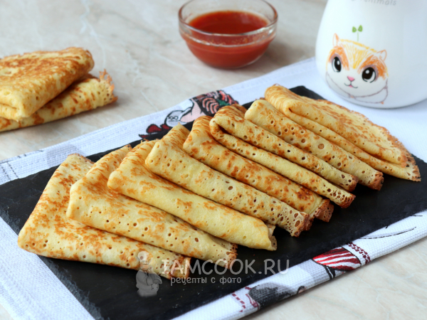 Дрожжевые блины на сыворотке, рецепт с фото