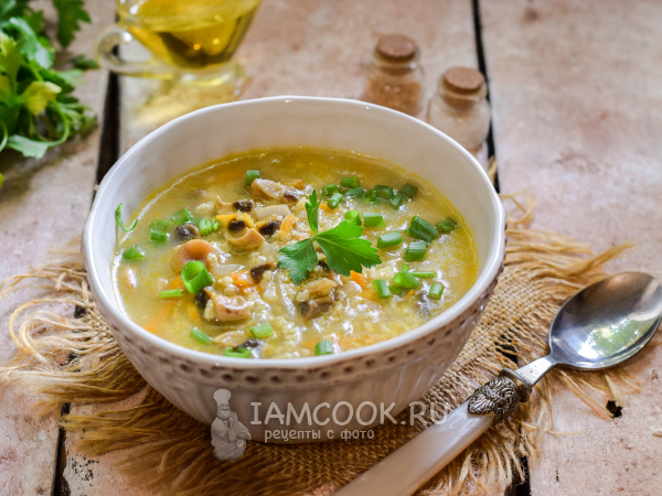 Грибной суп без картофеля, рецепт с фото