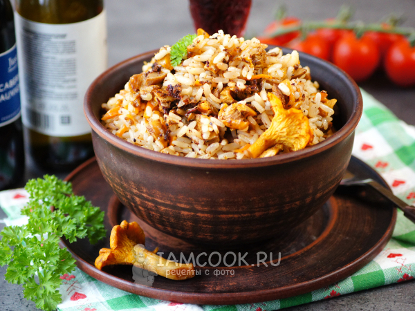 Плов с лисичками, рецепт с фото