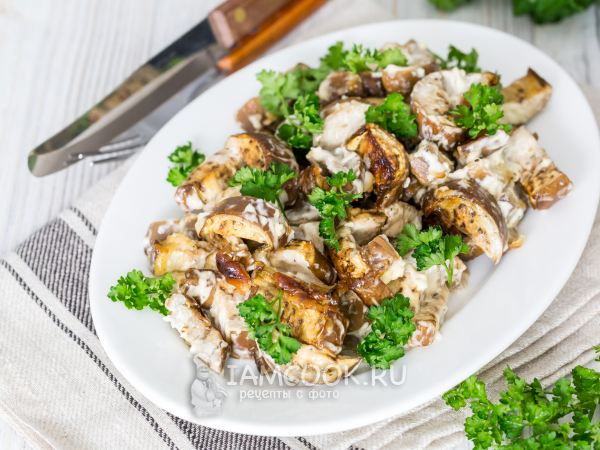 Баклажаны, запеченные с майонезом в духовке, рецепт с фото