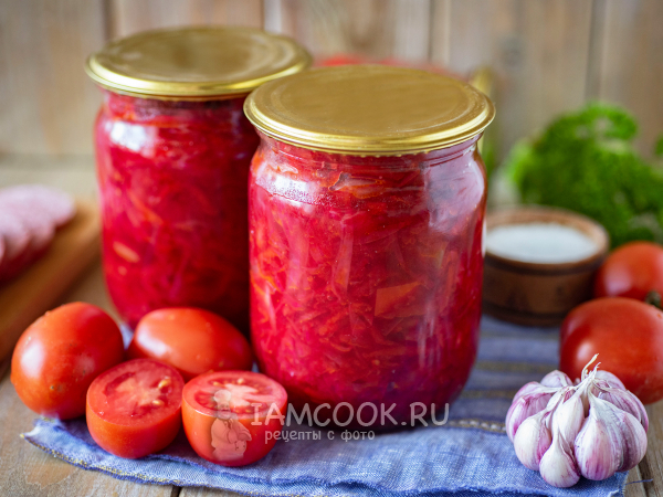 Борщ с фасолью и капустой на зиму, рецепт с фото