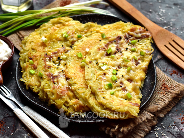 Картофельные блины с сыром без муки, рецепт с фото