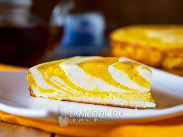 Творожная запеканка «Зебра» с тыквой, рецепт с фото