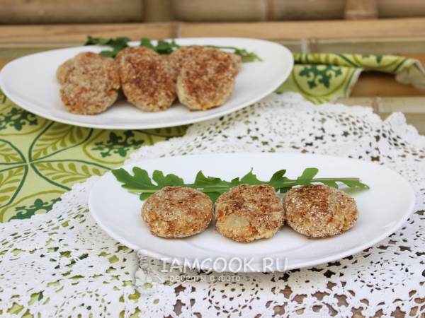 Котлеты из лисичек (с чечевицей), рецепт с фото