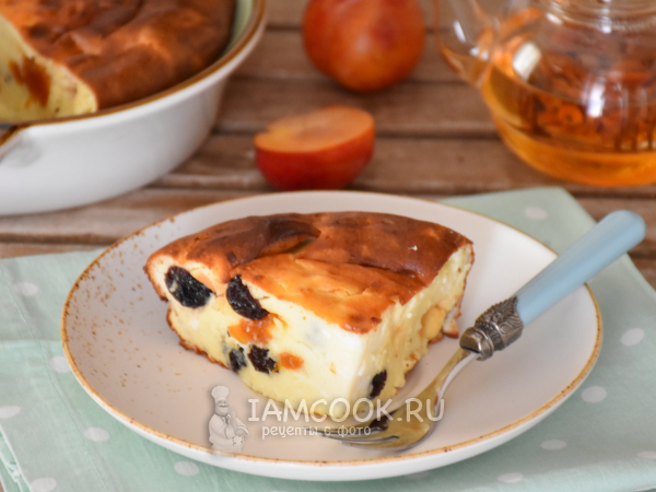Творожная запеканка с рисовой мукой в духовке (ПП), рецепт с фото