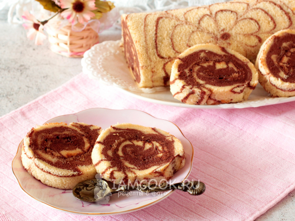 Рулет «Зебра», рецепт с фото