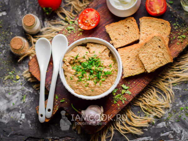 Паштет из запеченной куриной печени и овощей, рецепт с фото