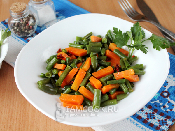 Стручковая фасоль на пару, рецепт с фото
