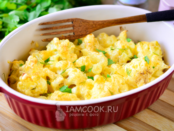 Цветная капуста с майонезом и сыром в духовке, рецепт с фото
