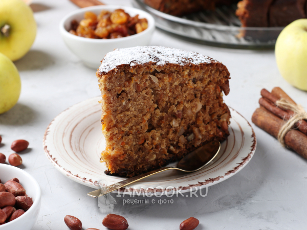 Морковно-яблочный кекс, рецепт с фото