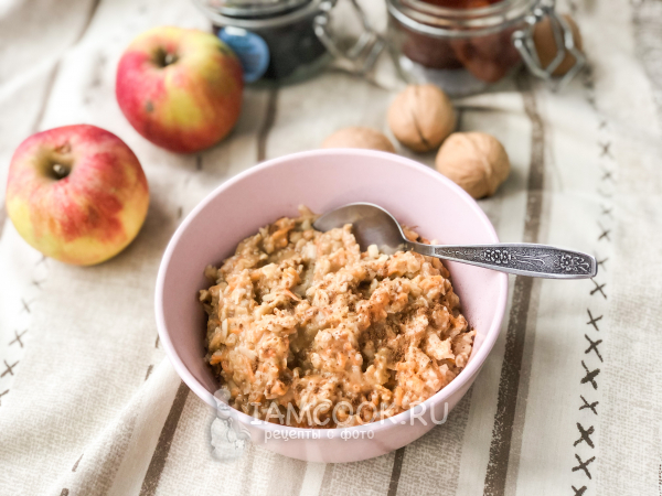 Овсяная каша с морковью и яблоком, рецепт с фото