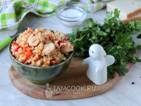 Булгур с индейкой и овощами в мультиварке, рецепт с фото