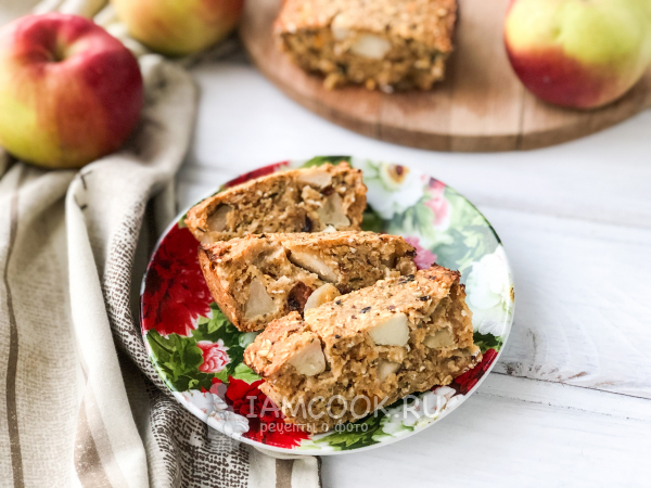 Овсяная шарлотка с творогом, рецепт с фото