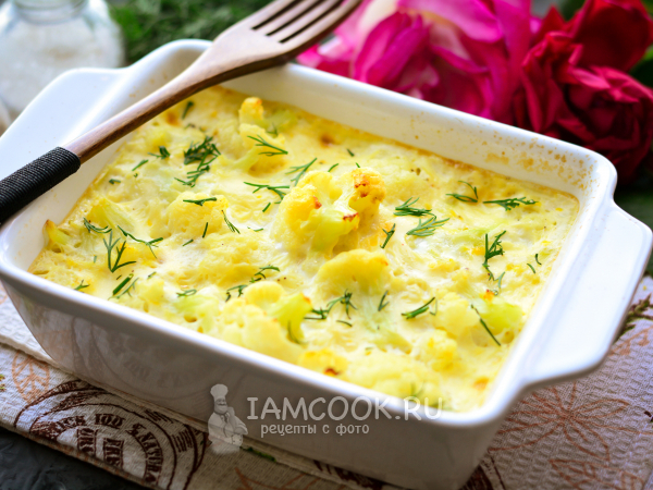Цветная капуста с яйцами и молоком в духовке, рецепт с фото