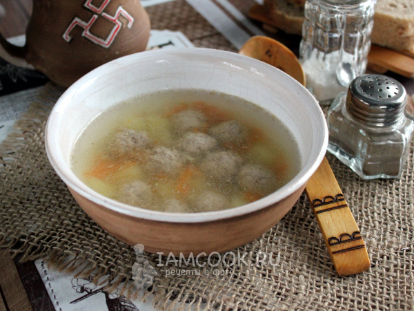 Суп из индейки с фрикадельками, рецепт с фото