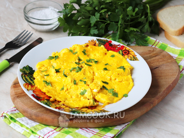 Омлет из желтков и молока, рецепт с фото