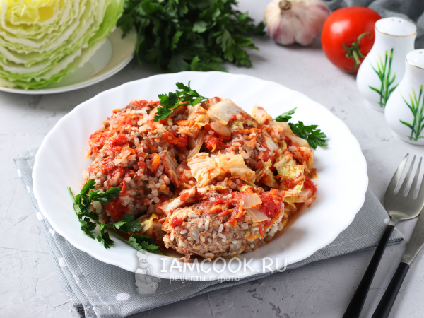Ленивые голубцы с пекинской капустой, рецепт с фото